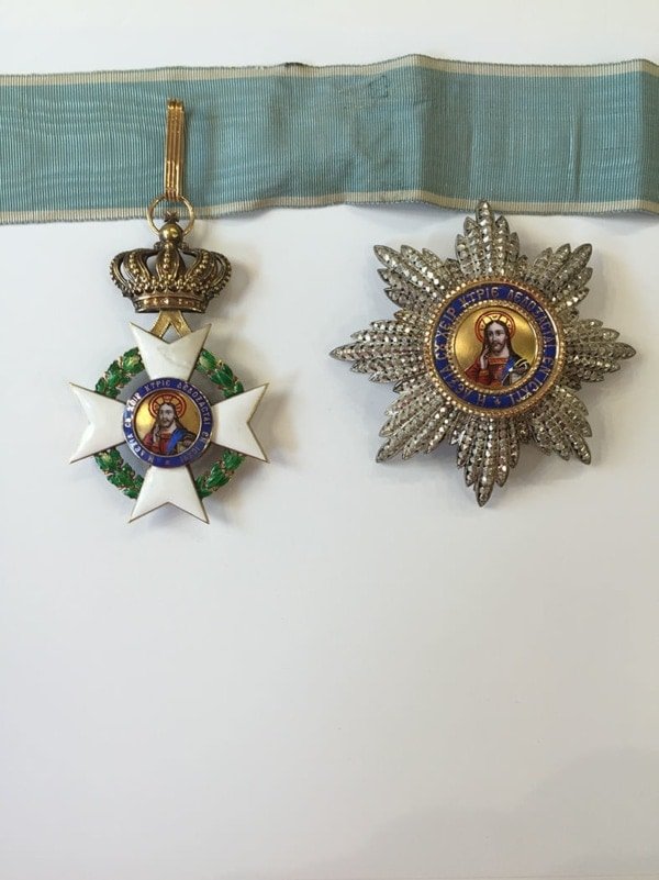 Σετ ανωτέρων ταξιαρχών του τάγματος του Σωτήρος Παράσημα - Στρατιωτικά μετάλλια - Τάγματα αριστείας
