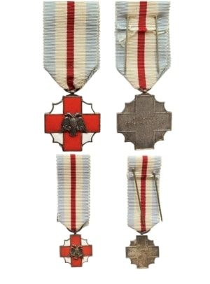 Ελληνικός ερυθρός Σταυρός 1956 μετάλλιο με μινιατούρα Παράσημα - Στρατιωτικά μετάλλια - Τάγματα αριστείας