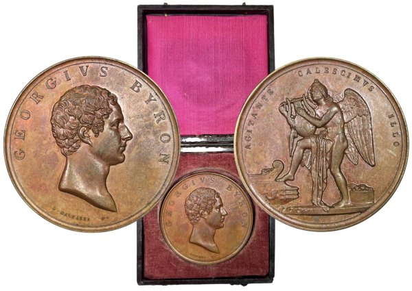 Λόρδος Βύρων ,Αναμνηστικό Μετάλλιο , θάνατος του λόρδου Βύρωνα 1824 Αναμνηστικά Μετάλλια