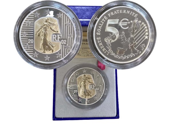 2002 France 5 Euro Silver and Gold Ξένα νομίσματα