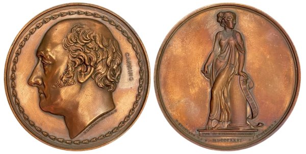 1826 Charles Canning large bronze medal Αναμνηστικά Μετάλλια