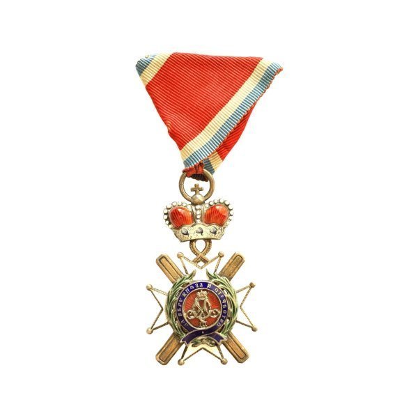 A Serbian Order Of The Cross Of Takovo; 4th Class (1878-1903) Παράσημα - Στρατιωτικά μετάλλια - Τάγματα αριστείας