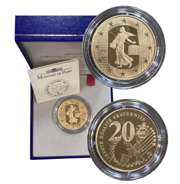 France 20 Euro gold coin – European Monetary Union 2002 Ξένα Συλλεκτικά Νομίσματα