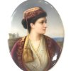 Φιλελληνική πορσελάνινη πλάκα “Ελληνική ομορφιά” , 19ος αι. Αντίκες & διάφορα