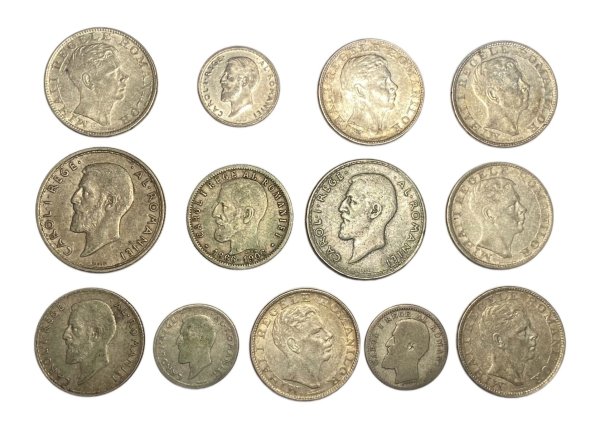 Romania kingdom 13 silver coins 1900-1942 Ξένα νομίσματα