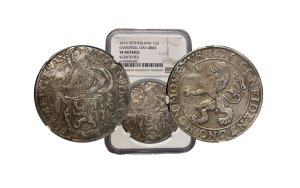 SILVER LION DOLLAR 1616 OVERYSSEL NETHERLAND 1LD NGC VF DETAILS Ξένα νομίσματα