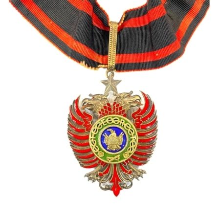 ALBANIAN ORDER OF SKANDERBEG COMMANDER’S NECK BADGE, TYPE II Παράσημα - Στρατιωτικά μετάλλια - Τάγματα αριστείας