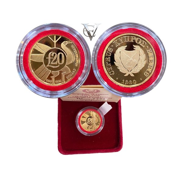 Cyprus 1990 Gold proof Coin-30th Anniversary of the Cypriot Republic Ξένα Συλλεκτικά Νομίσματα