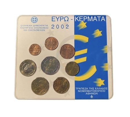 Ελλάδα blister , σετ ευρώ 2002 Ευρώ Συλλεκτικά Νομίσματα