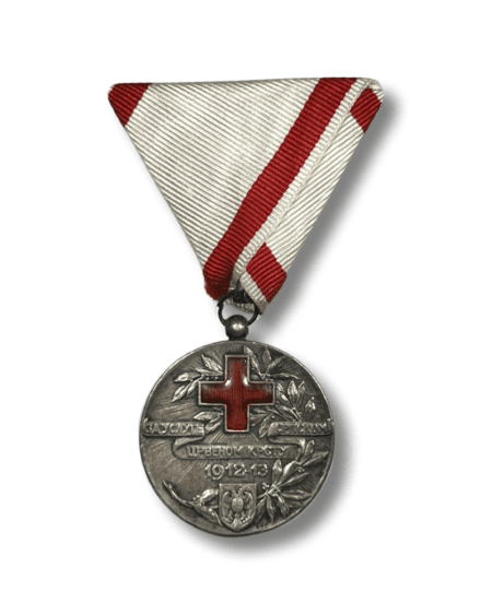 Σερβια , 1912 – 1913 Ερυθρός σταυρός μετάλλιο Παράσημα - Στρατιωτικά μετάλλια - Τάγματα αριστείας